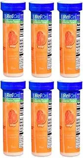 ReliOn Orange Flavor Glucose Tablets - 6 Pack of 10 Tablets Tube