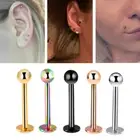 10Pcs/Set Surgical Steel Ball Stud Ear Bar Lip Nose Bar Body Piercing Jewell-bp