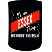 Alcohol Stubby Holder - Essex Surname Thing - Funny Novelty Birthday Gift Joke Beer Can Bottle