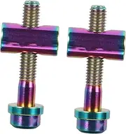 EXHUMKY 2Pcs Titanium Alloy Bike Seatpost Fixed Bolts Head Screws for Bicycle Saddle Durable and Sturdy Replacement Convenient for Bikes Use