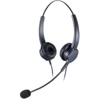 在飛比找Yahoo!奇摩拍賣優惠-$1200元 雙耳總機電話耳機麥克風 送蛋白皮耳機海棉套AV