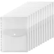 Marbig Top Opening Binder Pocket Document Wallet Holder A4 Clear Pack 12
