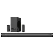 Pure Acoustics 5.1 Channel Soundbar with Subwoofer & Wireless Speakers (Black)