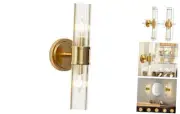 Wall Sconce Light Fixture - Bathroom Sconce Indoor Industrial Wall Sconce Gold