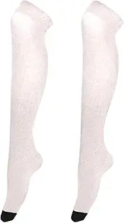 [Joitme] Light Pink Grain Texture Knee Socks for Women, One Size Socks, Women Long Socks, Light Pink Grain Texture