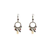 Bohemian Geometric Dreamcatcher Tassel Earrings Stylish Women Fashion Jewelry