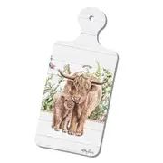 Kelly Lane Country Ceramic Highland Cow Grazing Plate Trivet