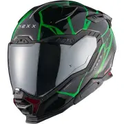 X.WST 3 B-Side Black Green Full Face Helmet