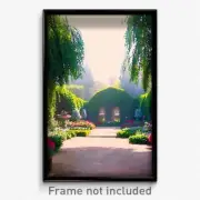Pixel Art Poster - Pure Garden (8 Bit Psychedelic Trippy Weird Video Game Print)