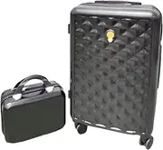 [ZHQNYZQ] Travel Gear 2 Piece Luggage Set Hardshell Suitcase with Cosmetic Cases Carry On Luggage Built-in Safe Three-Digit Security Password Lock New