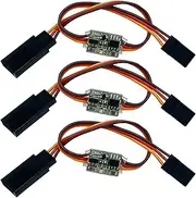 3Packs RC Servo Signal Reverser Rotation Inverter 3.6V - 24V 5A Steering Gear Reverser for JR Futaba Aircraft Airplane Steering Gear and Any Servos