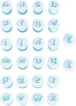 EZONEDEAL Alphabet Fondant Letter Cutters and Number Set, Cake Biscuit Mold,Cake Decorating Tools, Cookie Stamp Impress,Embosser Cutter,DIY Sugar Cookies Chocolate Plunger (26 pcs Lowercase Letters)