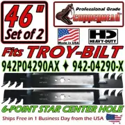 COPPERHEAD 2-PK 46" TROY-BILT HD EXTREME MULCHING BLADES 942-04290-X MADE IN USA