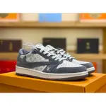 SJ2068-001 FRAGMENT X TS X AIR JORDAN 1 LOW X LV 三方聯名倒鉤低幫 灰