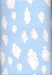 Cloudy Blue Sky FLANNEL Quilt Fabric - Half Yard