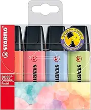 STABILO BOSS ORIGINAL Pastel - Wallet of 4 - Assorted Colours