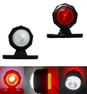4x Red White 24V 1 LED Neon Side Marker Lights Truck Trailer Lorry Caravan Bus