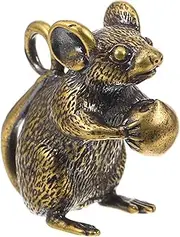 Zerodeko 3 Pcs Zodiac Mouse Hanging Ornament Brass Copper Mouse Charm DIY Jewelry Accessory Bag Ornament