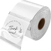 MUNBYN 2 Inch Transparent Thermal Labels, Round Printable Thermal Stickers for Small Business, Waterproof Personalised Thermal Labels 500 Pieces