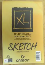 Artist Sketch Pad by XL Canson: 5 1/2"x 8 1/2", 100 White Sheets (771b)