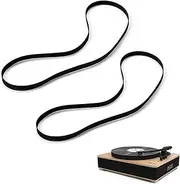 DHWEKU 2pcs Black 200mm Turntable Drive Belt Replacement Rubber Belt for Recorder Turntable Parts Turntable Parts Suitable for Types of Turntables with Belt Drive