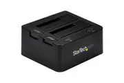 StarTech.com Drive Dock SATA/600 - USB 3.0 Type B Host Interface - UASP Support External - Black - Dual-Bay Hard Drive Dock for