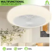 Reversible Ceiling Fan 18"3 Color Changing Chandelier 6 Speed Light Fan w/Remote