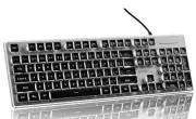 EWEADN GX710S Backlit Computer Keyboards, Wired USB Keyboard with White Backl...