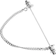 [TINEASUR] Men's Collar Brooch Pin Chain Decorative Tie Pin for Shirt Necktie Brooch Key Tag