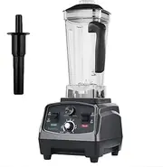 3HP 2200W Mixer Juicer, Heavy Duty Commercial Grade Automatic Timer Blender, Fruit Food Processor Ice Smoothies Blender,BPA Free 2L Jar Poland Titanium
