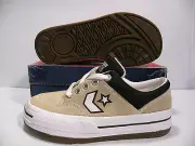 CONVERSE BOARDER-LINE SUEDE UNISEX MEN SIZE 7 = WOMEN SIZE 9 SHOES BEIGE/BLK NEW