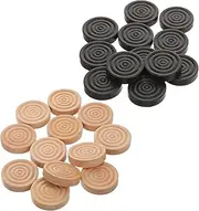 SUPVOX 24pcs Wooden Checkers Chess Pieces Chess and Set Sturdy Wood Pieces Only Small Game Board Flying Toy