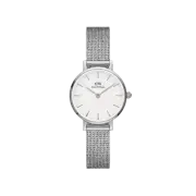 Daniel Wellington Petite 24 Pressed Sterling Silver & White Watch