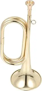 Vaguelly 1Pc Trumpet Musical Instrument for Early Learning Safe Beginner Design for Stage Performance and Music Golden