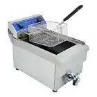 10L Commercial Deep Fryer Electric Deep Fryer with Faucet Fat Chip Cooker Frying