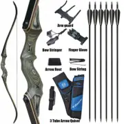 60'' Takedown Hunting Archery Recurve Bow 30-50lbs.Bow & Arrows SET for Adult