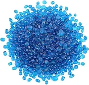 Hilitchi Glass Stones Non-Toxic Beautiful Smooth Vibrant Colors Vase Filler, Table Scatter, Aquarium Fillers, Gems Displaying, Gem Glass Confetti [Light Blue Aprox. 1lb(455g)/Bag]