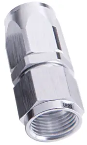 Aeroflow AF101-08S One Piece Full Flow Swivel Straight Hose End -8AN Silver