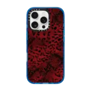 iPhone 16 Pro Impact Case MagSafe Compatible Dark Red Leopard