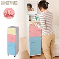 在飛比找momo購物網優惠-【C&B】粉彩直立式細縫便利化妝收納櫃(四色可選)