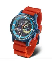 VOSTOK EUROPE Men Analog Eco-Drive Casual Watch Classic Dress Violet Dial Waterp