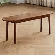 GUAWJRZDP Dining Bench, Wood Bench, Narrow Entryway Bench, Bench with Armless, Wood Bench with Rounded Corner, Kitchen Bench for Dining Room, Bedroom, Living Room(Brown)
