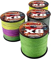 LLEIIshen Fishing Line Spotted 300M 500M 1000M 8 Strands Camouflage PE Braided Fishing Line Hide in The Water/1680