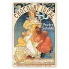 Alphonse Mucha Art Print - Chocolat Ideal Poster - Vintage Advertising Canvas...