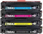 4pcs Compatible Toner Cartridges Compatible with LaserJe Pro M254nw M254dw MFP M281fdw M281fdn M280nw CF540A CF541A CF542A CF543A 4 Color Set