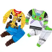 Kids Boys Toys Story Buzz Lightyear Woody Pajamas Set Cosplay Clothes Outfits ~