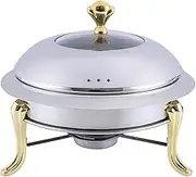 Ronyme Chafing Dish Buffet Set with Solid Boiler for Barbecue and Camping, Aureate