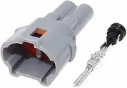 1 Set 2-pin 6180-2321 6187-2311 MT Sealed Automotive Waterproof Wire Connector Plastic Plug Outside with Terminal Connector(1 Set Male)