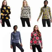 Regatta Womens Orla Kiely Half Zip Outdoor Warm Winter Pullover Fleece Jumper Navy 10