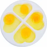 Microwave Egg Cooker, Heart-Shaped, White, Polypropylene, up to 4 Eggs